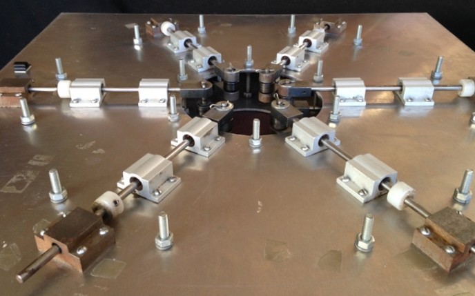 An example of a complex mechanical test apparatus.